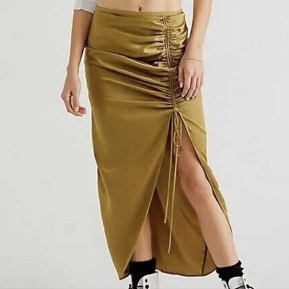 Free People Cerine ruched midi skirt - Picture 2 of 5
